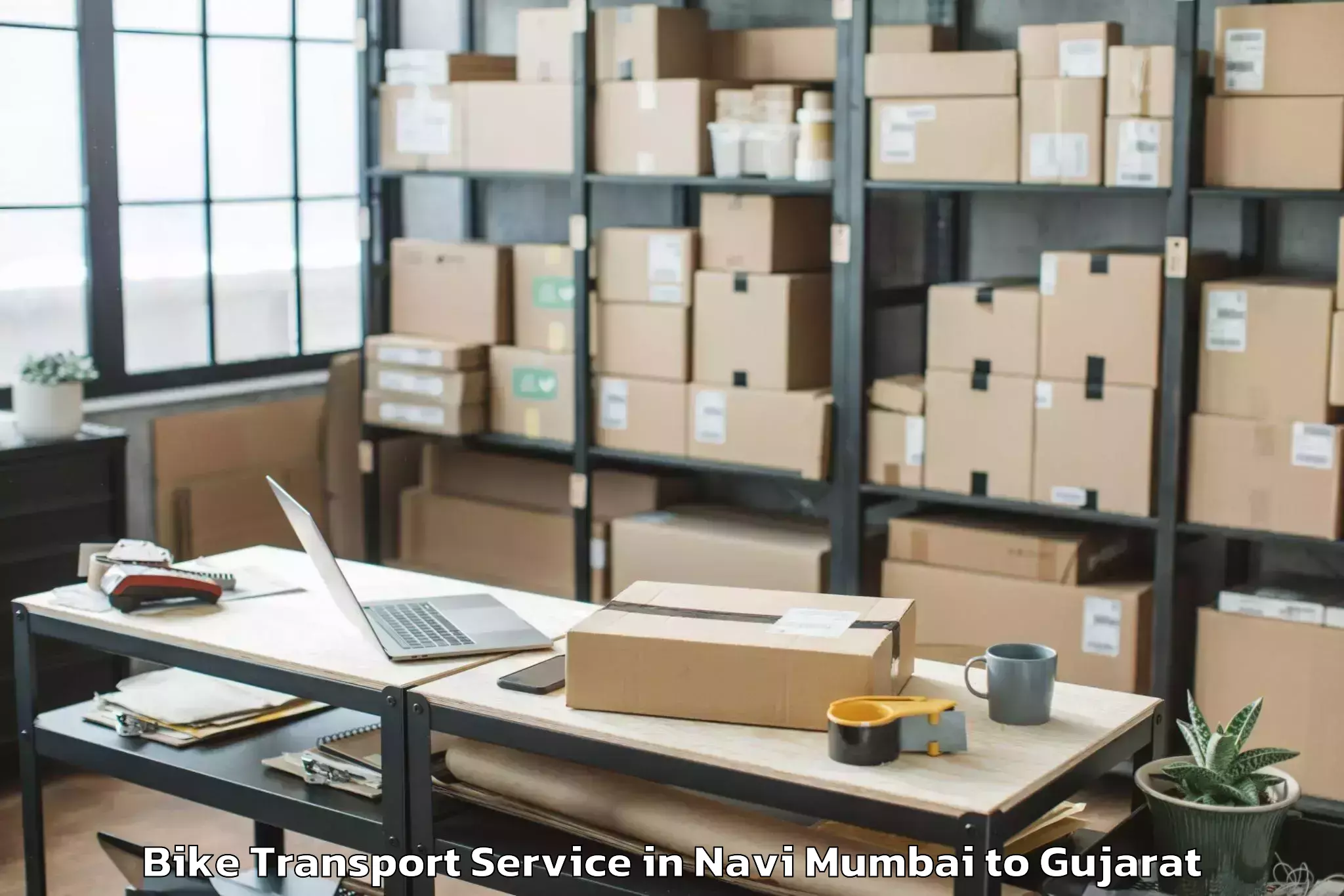 Top Navi Mumbai to Bagasara Bike Transport Available